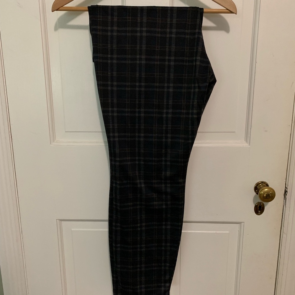 Plaid ankle length pants